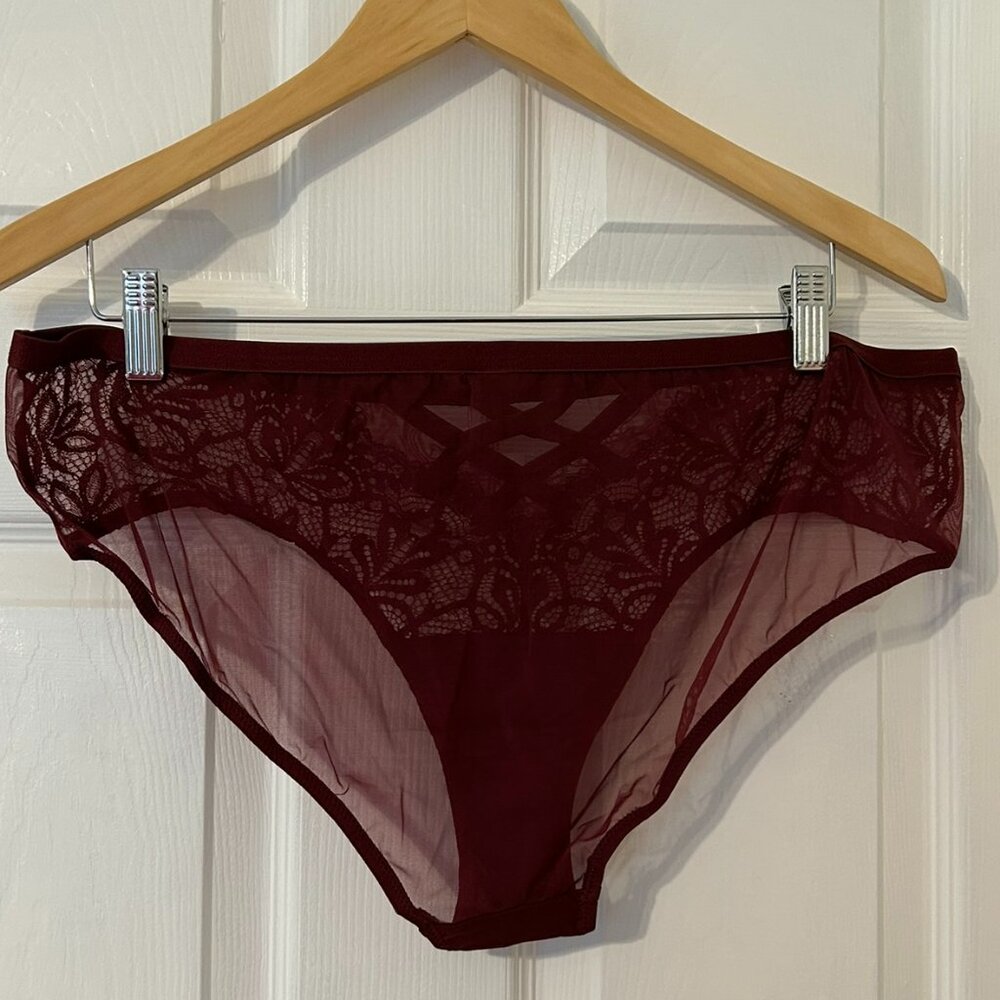 NWT Adore Me Diara Bra + Panty Set - Burgundy - Size 42C + 1X - Picture 14 of 14